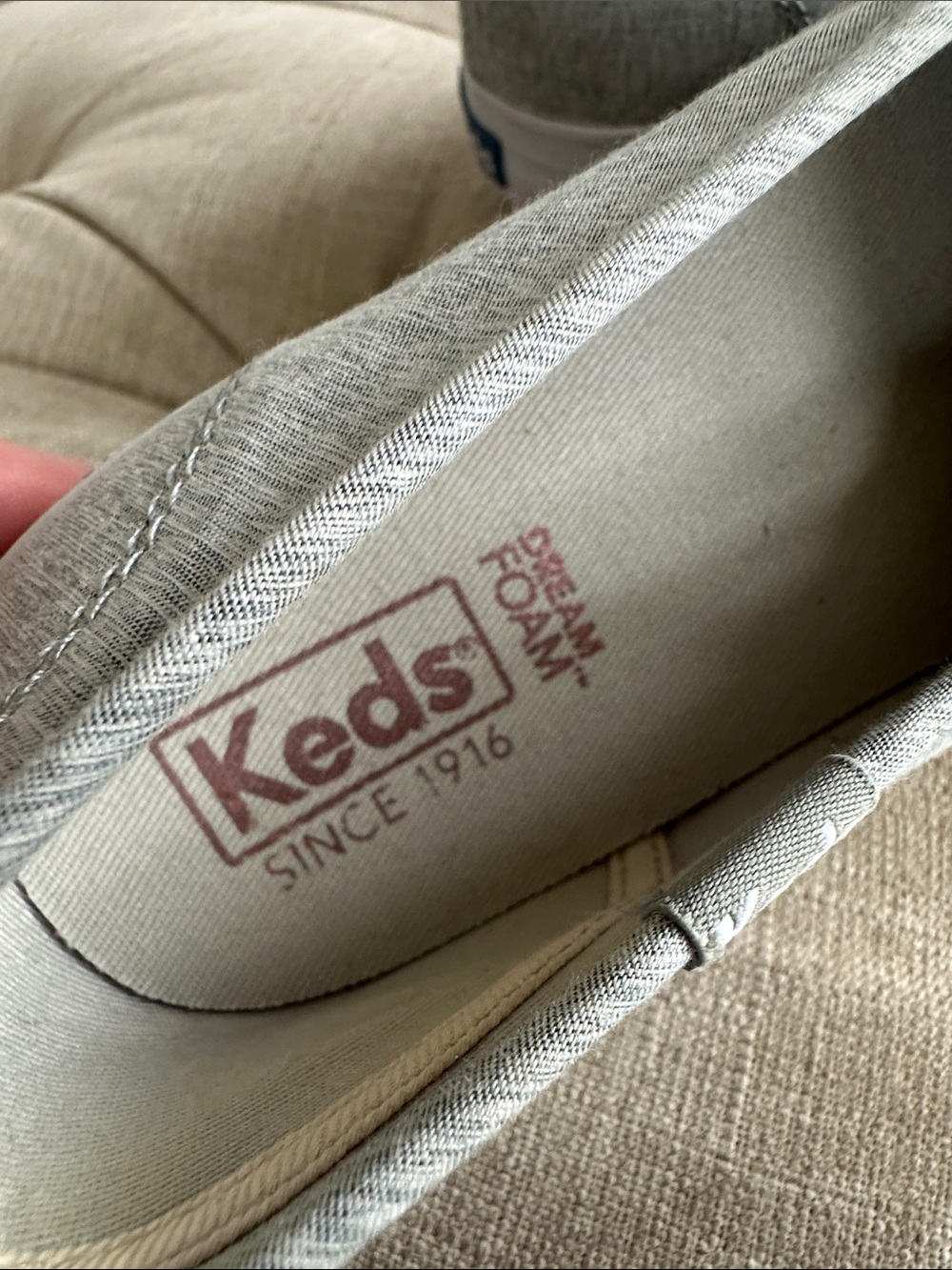 Keds Women's Slip-On Loafers in Heather Gray and White - Picture 9 of 11